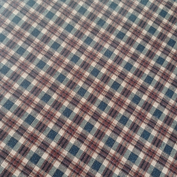 RESERVED Wallpaper Red and Blue Small Plaid Check 5 ROLLS - Picture 2 of 7